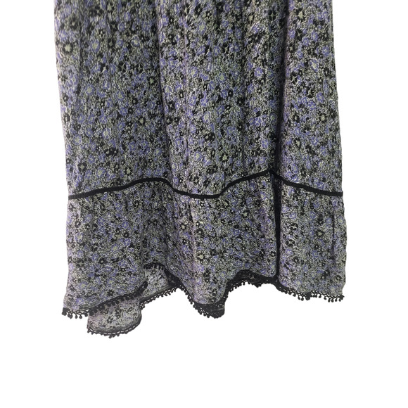 American Eagle Outfitters AEO Blue Women's Floral Mini Dress sz S Lace Shift - Picture 3 of 8